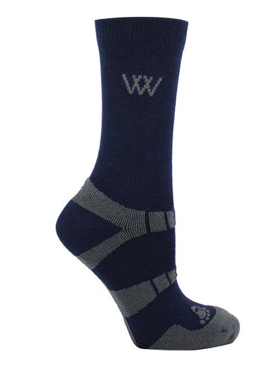 Short Bamboo Waffle Socks | Navy