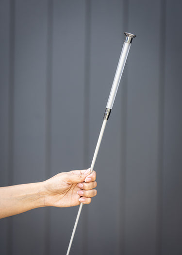 Gel Dressage Whip | Brushed Steel