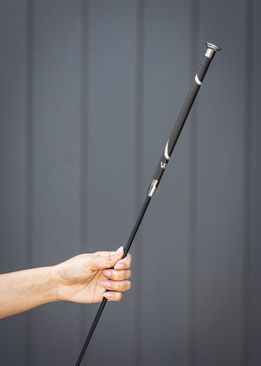 Harmony Resolute Dressage Whip | Black / Silver