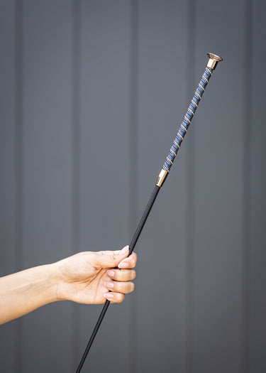 Twisted Dressage Whip | Navy / Rose Gold