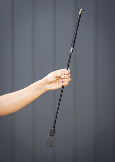 Reptile Riding Whip | Black / Silver