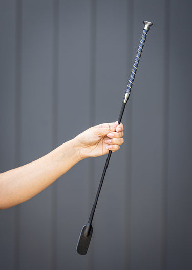 Twisted Riding Whip | Navy / Silver