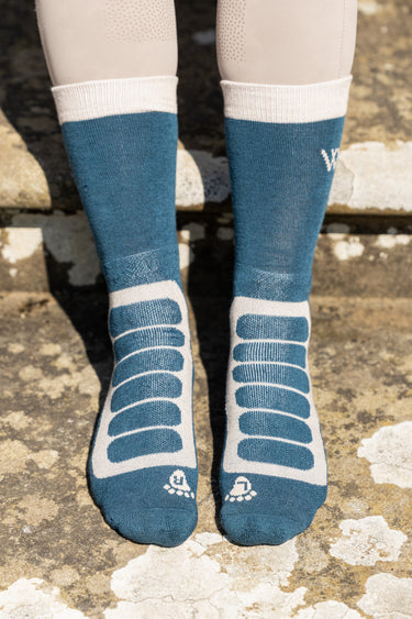 Short Bamboo Tech Sock | Petrol/Stone