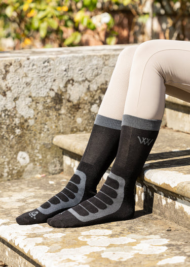 Short Bamboo Tech Sock | Black/Grey