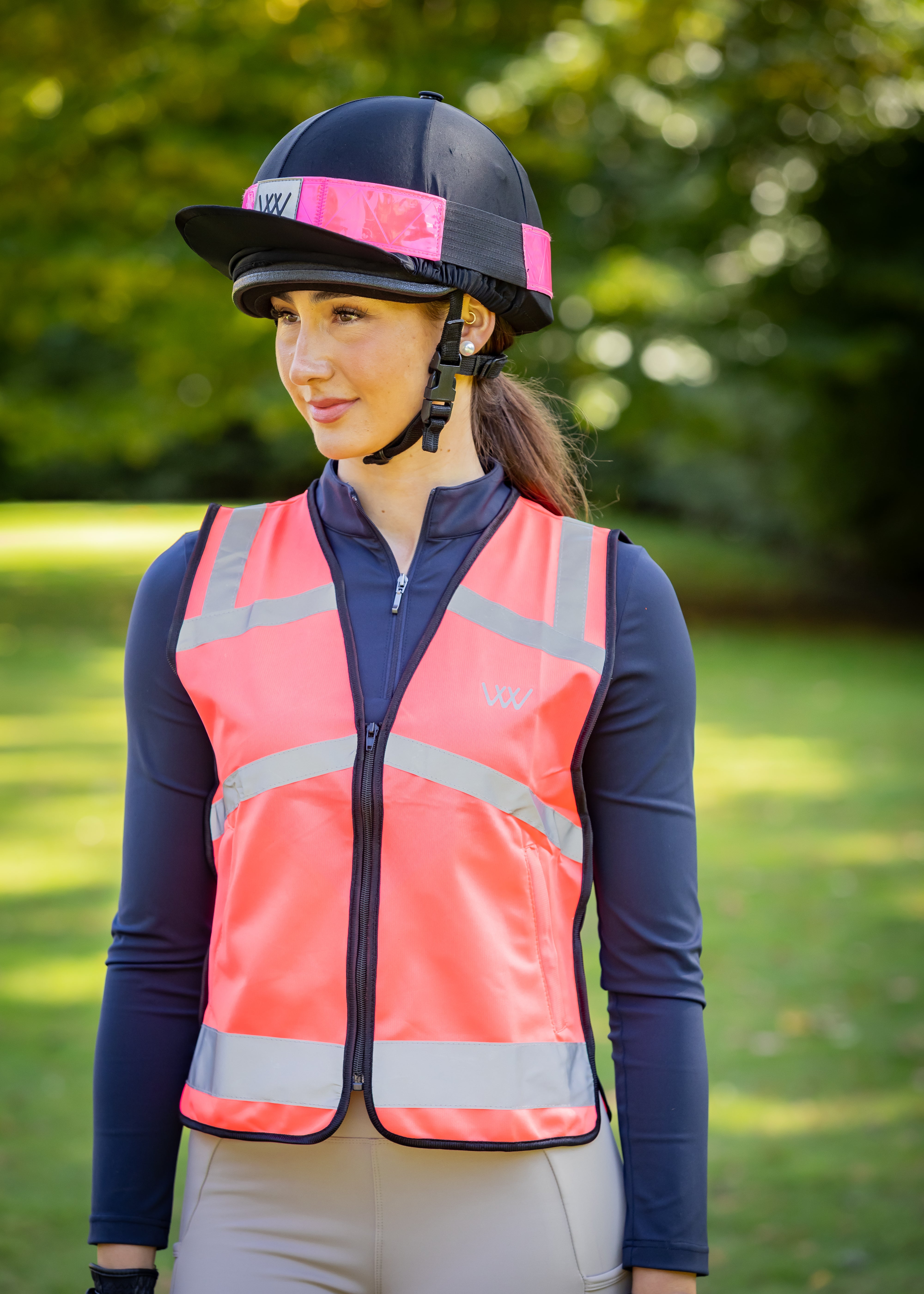 Vest Ridning Hi Vis Riding Vest | Hi Vis Pink (not certified) – Woof Wear