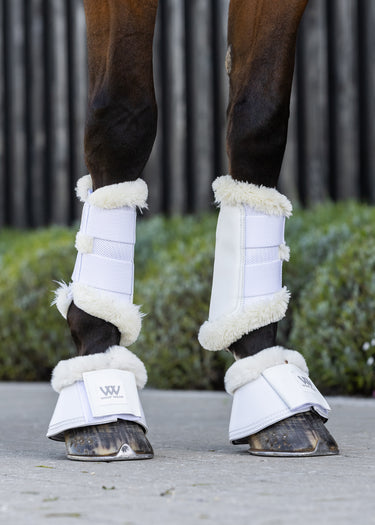 Faux Sheep Pro Overreach Boot | White Faux Sheep