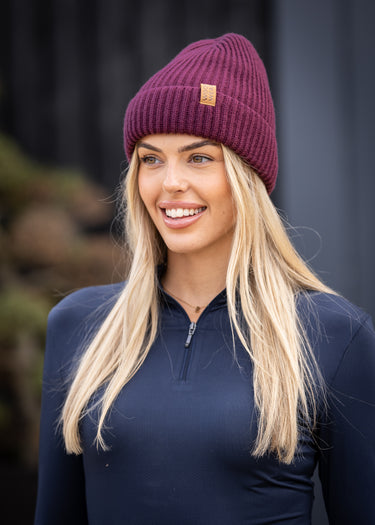 Ribbed Beanie | Plum