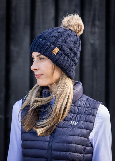 Cable Beanie | Navy