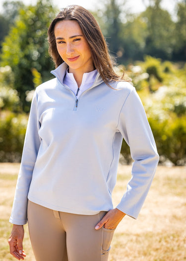 Ladies Quarter Zip Fleece | Powder Blue