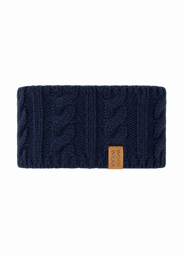 Cable Knit Headband | Navy