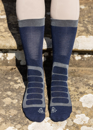 Short Bamboo Tech Sock | Navy/Grey