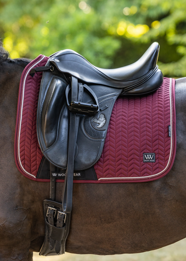 Herringbone Dressage Pad | Plum