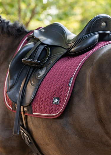 Herringbone Dressage Pad | Plum