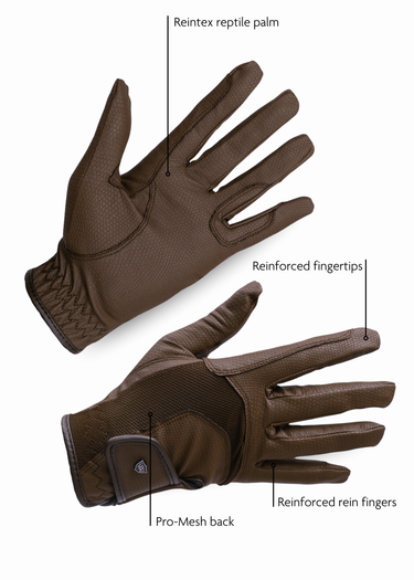 Reintex Mesh Riding Glove | Chocolate