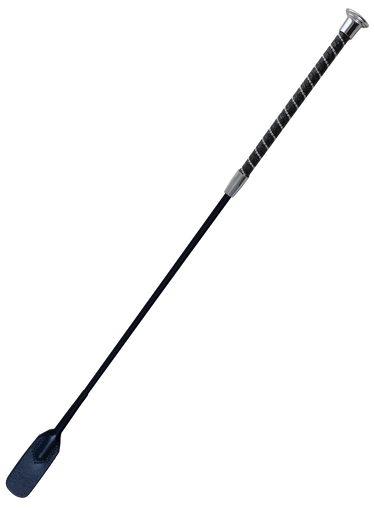 Twisted Riding Whip | Black / Silver