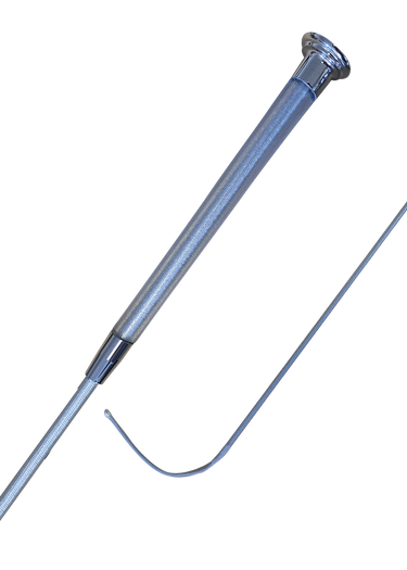 Gel Dressage Whip | Brushed Steel