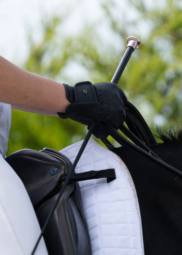 Reptile Dressage Whip | Black / Rose Gold