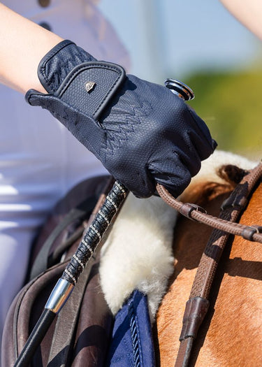 Twisted Riding Whip | Black / Silver