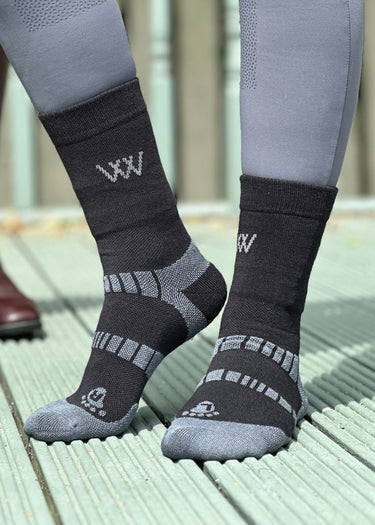 Short Bamboo Waffle Socks | Black