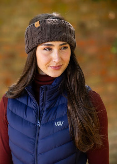 Cable Knit Headband | Chocolate