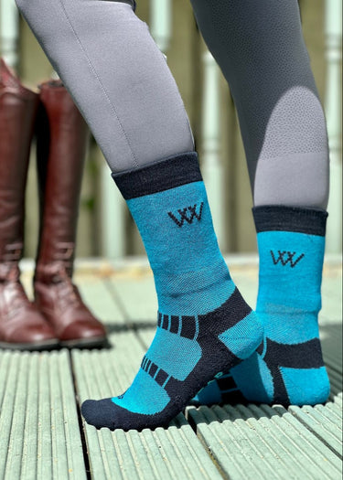 Short Bamboo Waffle Socks | Ocean